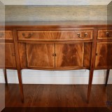 F11. Historic Charleston Reproductions mahogany sideboard. 41”h x  68”w x 22”d 